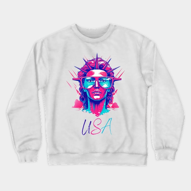 Summer style of Statue of Liberty Crewneck Sweatshirt by SzlagRPG